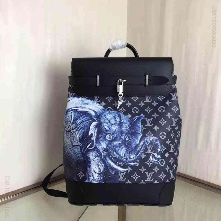 LV M54126 MONOGRAM OTHER 大象动物图案 STEAMER 双肩包