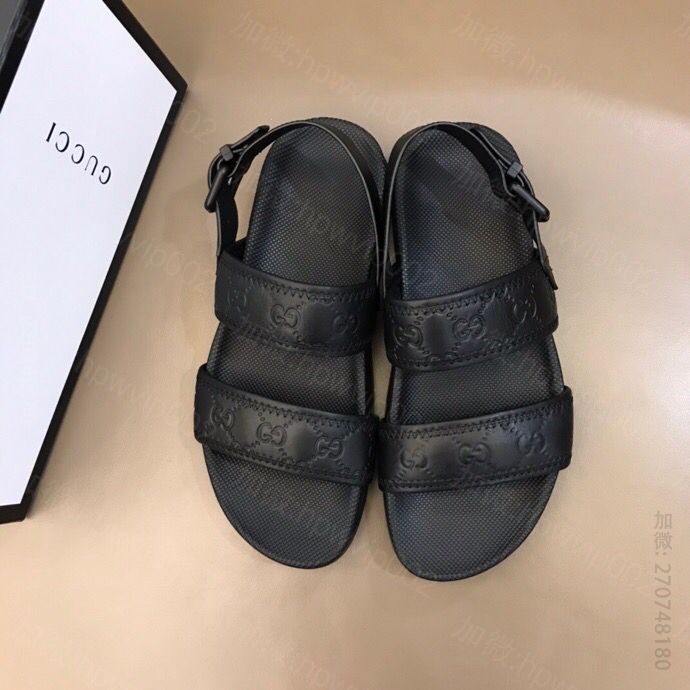 古琦拖鞋 Gucci古琦 原版牛皮 压花logo工艺G家新品男士拖鞋 古琦男士拖鞋 名鞋网 