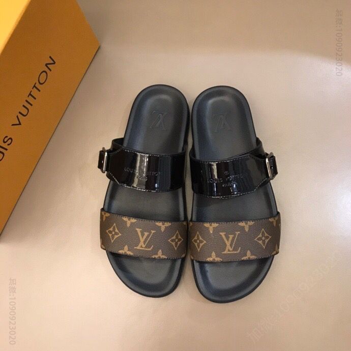 LV/路易威登 高端精品 原版材质L牌奢品男士拖鞋