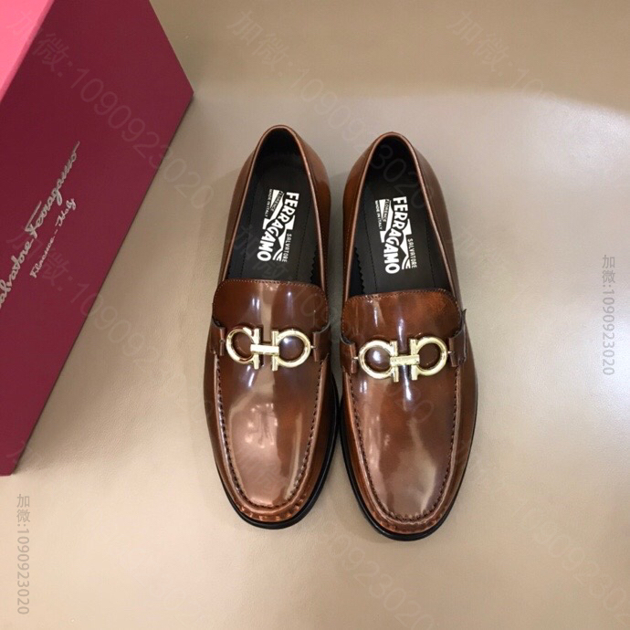 Ferragamo菲拉格慕 F高端真皮大底男士商务皮鞋