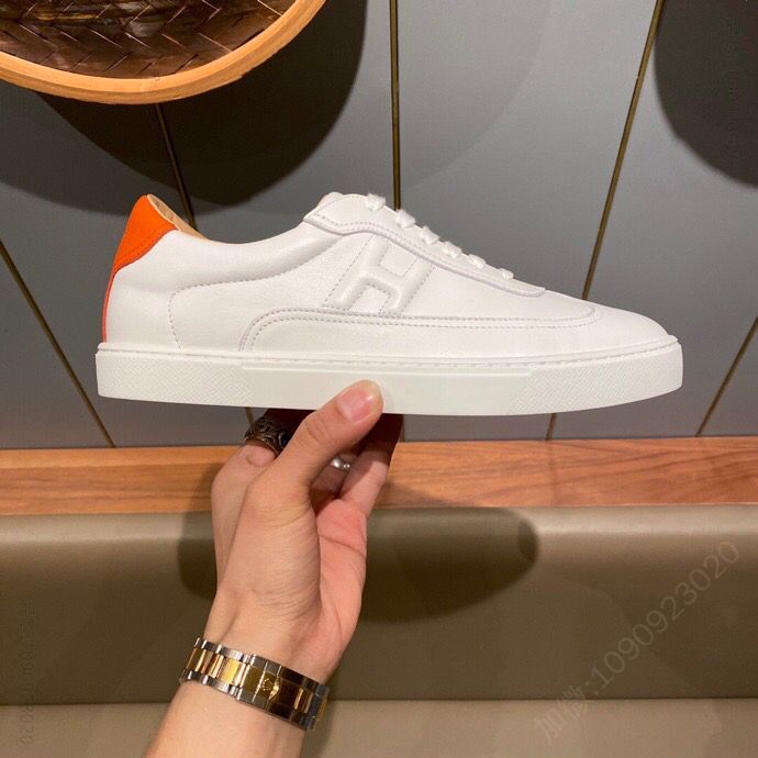 Hermè爱马仕 20/ss春夏新品白色牛皮面Quicker运动鞋