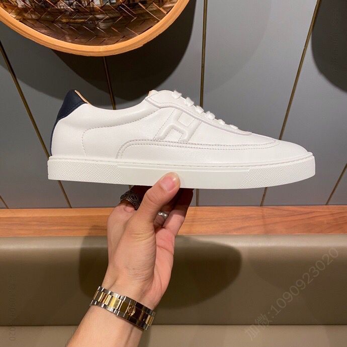 Hermè爱马仕 20/ss春夏新品白色牛皮面Quicker运动鞋