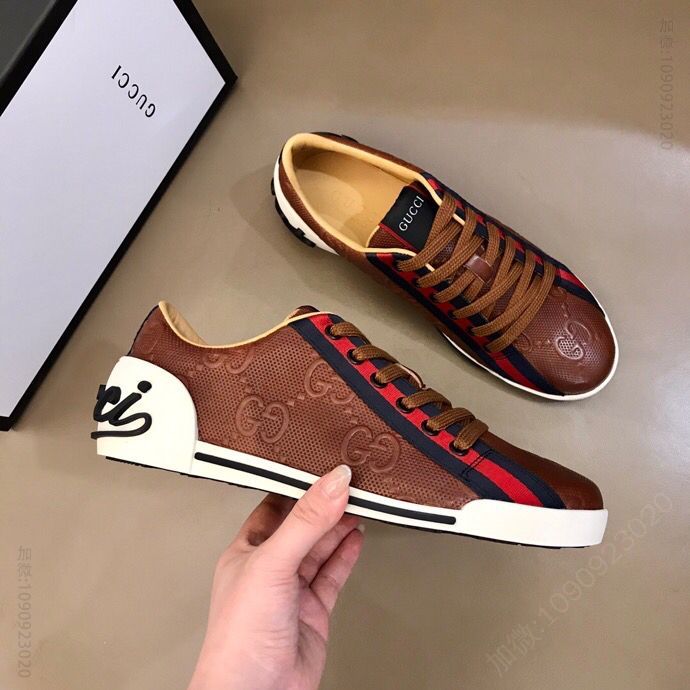 GUCCI古驰 G家新品 男士复古低帮休闲鞋