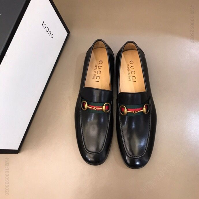gucci古驰 进口头层牛皮G家男士正装休闲皮鞋