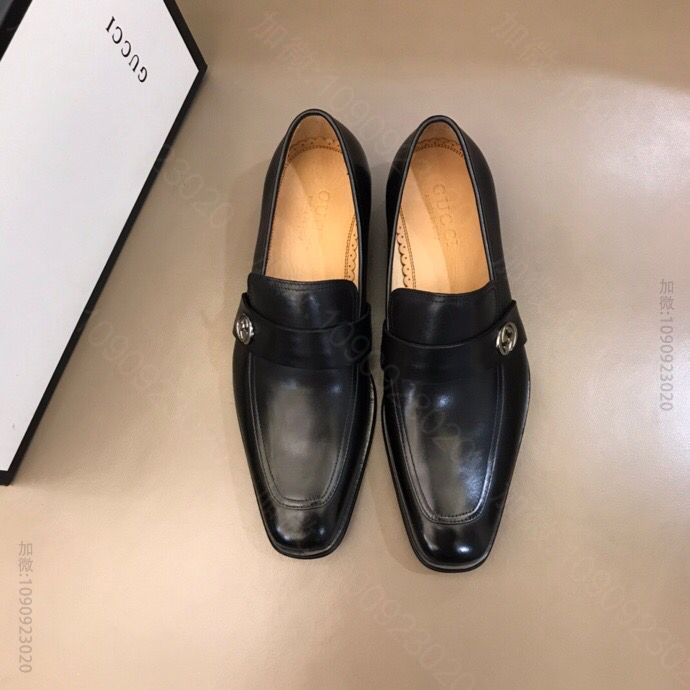 gucci古驰 进口头层牛皮G家男士正装休闲皮鞋