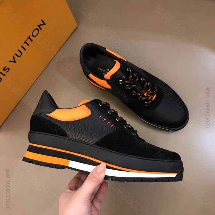 LV/路易威登 Epi 皮革拼接L 2023Harlem 系带运动鞋