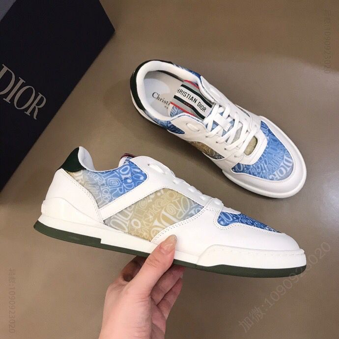 DIOR迪奥 黑色科技面料拼接头层牛皮D～r 男士Travel运动鞋