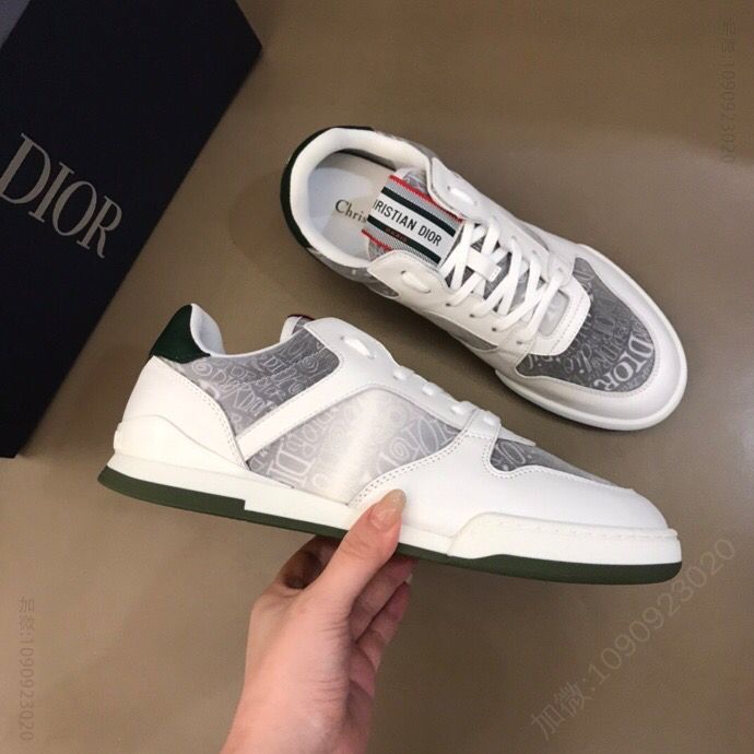 DIOR迪奥 黑色科技面料拼接头层牛皮D～r 男士Travel运动鞋