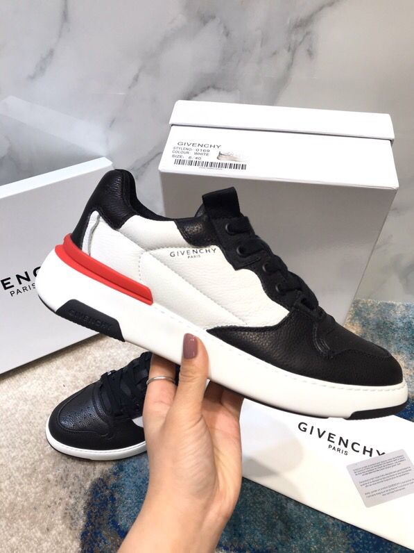 纪梵希(Givenchy) 秋冬新款Wing白色粒面皮革高帮运动鞋