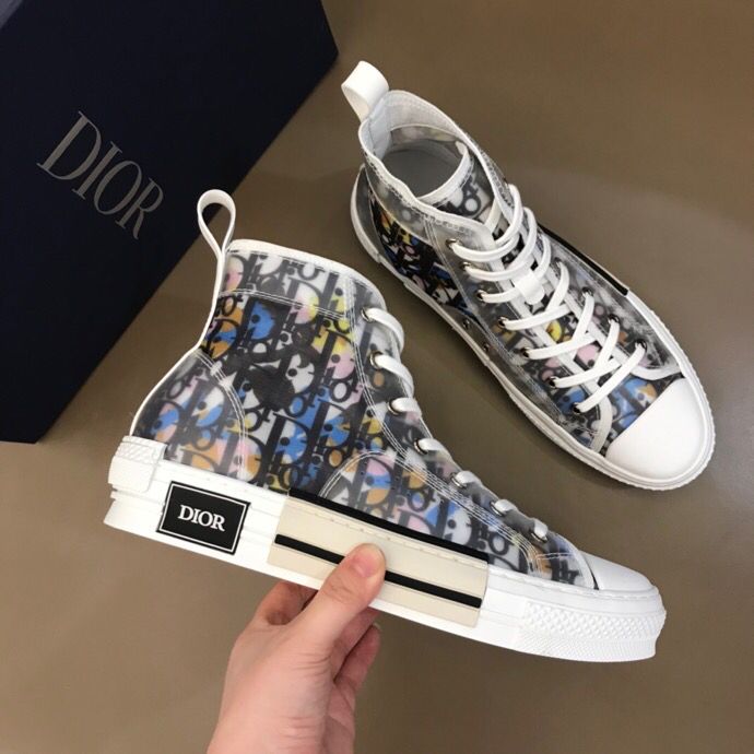 Dior迪奥 CD 情侣款DIOKAWS B23 运动鞋系列 高/低帮 原版迪奥高帮鞋 