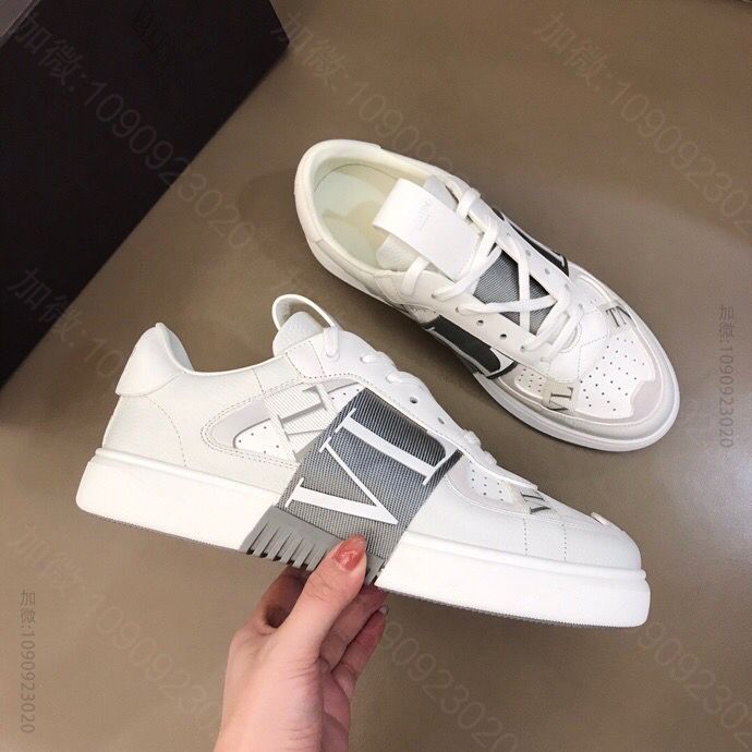 华伦天奴 V L7N 2023春夏情侣款小牛皮绑带运动鞋