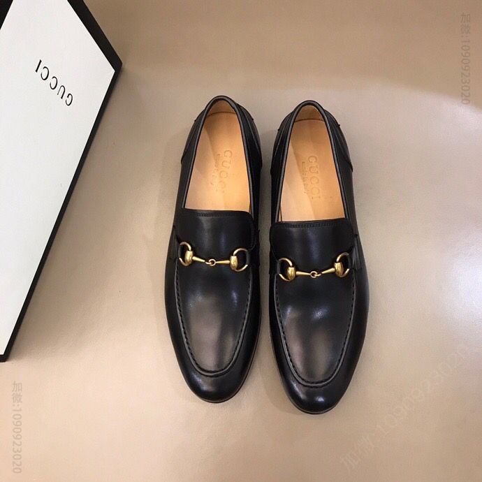 GUCCI古驰 G 高端精品进口牛皮男士正装休闲皮鞋