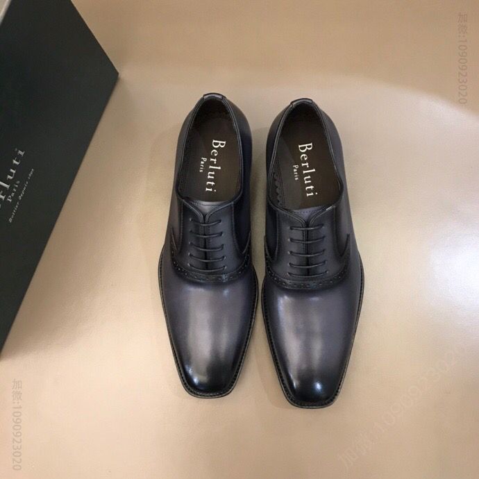 Berluti伯鲁提 Ber意大利奢品擦色手绘进口牛皮男士商务皮鞋