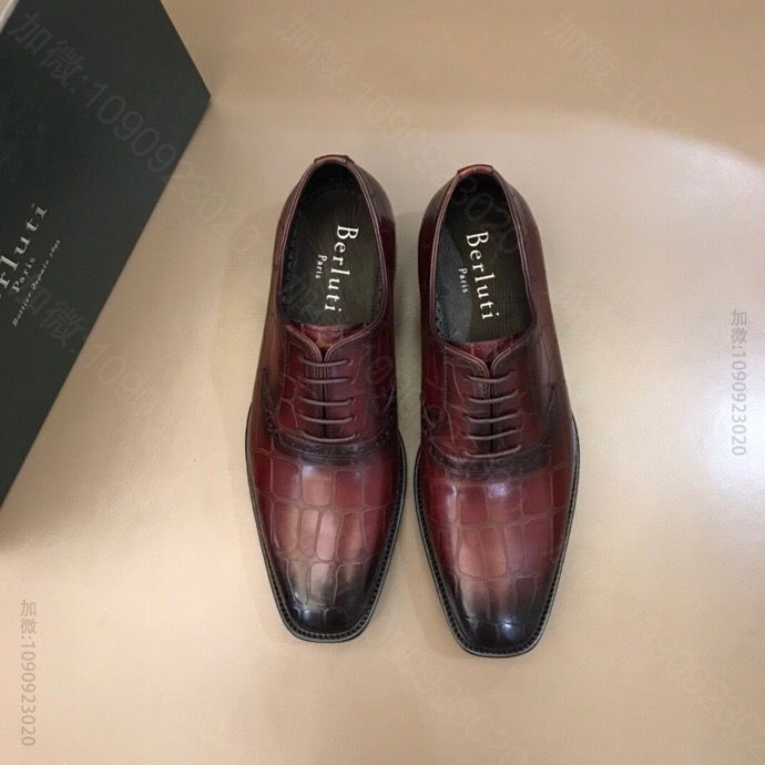 Berluti伯鲁提 Ber意大利奢品擦色手绘进口牛皮男士商务皮鞋