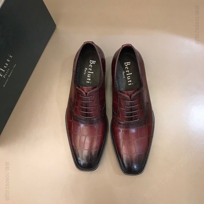 Berluti伯鲁提 Ber意大利奢品擦色手绘进口牛皮男士商务皮鞋
