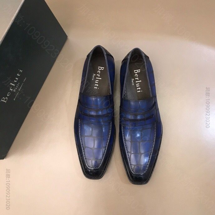 Berluti伯鲁提 Ber意大利奢品擦色手绘进口牛皮男士商务皮鞋