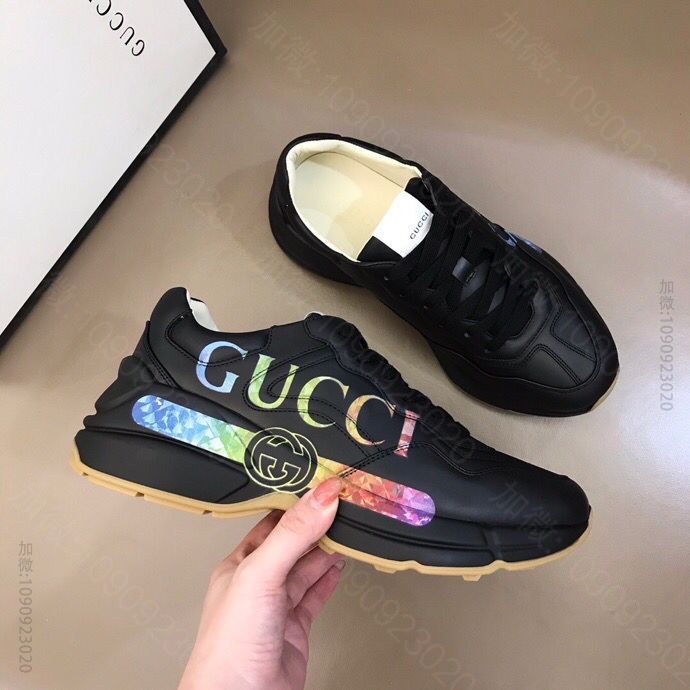 G12154_古驰男鞋 Gucci古驰 采用厚实鞋底【G家高版本】男女款复古运动鞋 原版古驰运动鞋网站