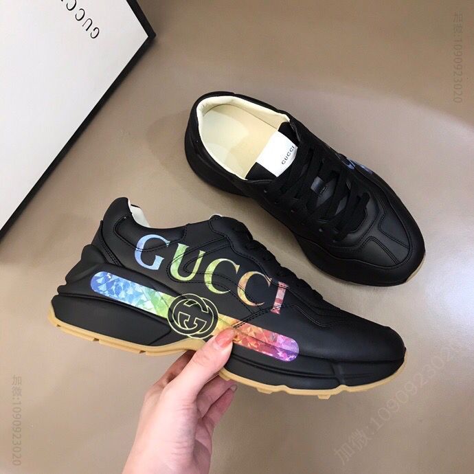 Gucci古驰 采用厚实鞋底【G家高版本】男女款复古运动鞋