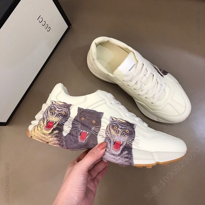 Gucci古驰 采用厚实鞋底【G家高版本】男女款复古运动鞋