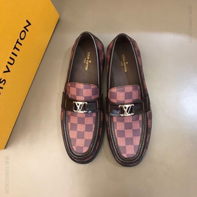 LV/路易威登 进口头层牛皮 水染头层牛里L 高端版本、男士商务皮鞋