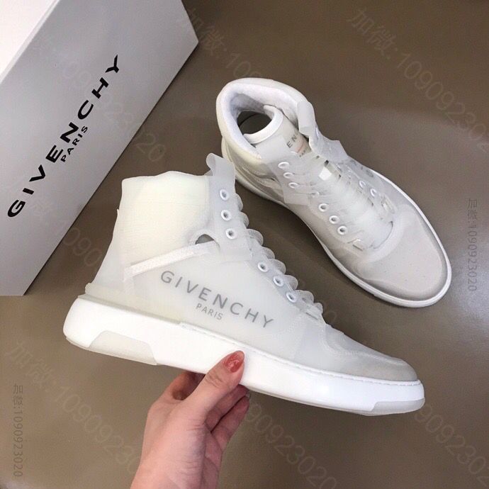 GIVENCHY 纪梵希 黑色GI～CHY PARIS印花G新款Wing高帮...