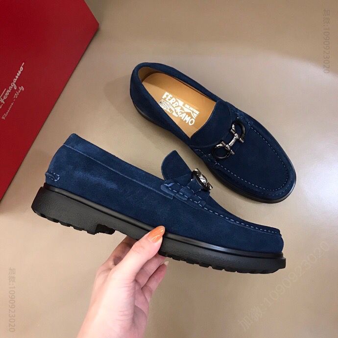 Ferragamo菲拉格慕 手工固定鞋面F 男士休闲皮鞋