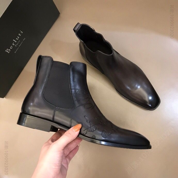 Berluti伯鲁提 Ber意大利奢品，秋冬男士高帮靴