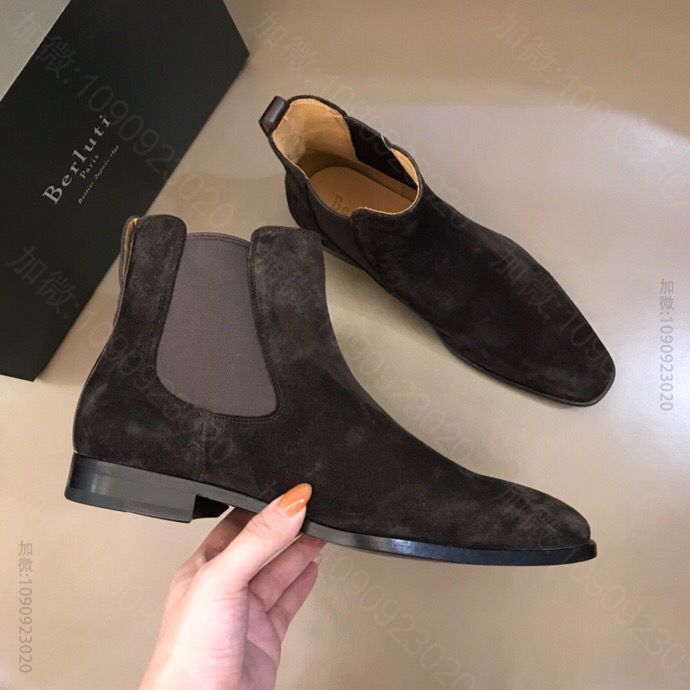 Berluti伯鲁提 Ber意大利奢品，秋冬男士高帮靴