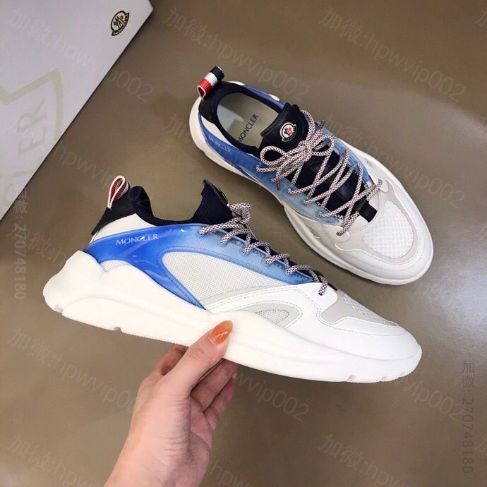 Moncler/蒙口 2023专柜新品Anakin系列皮革拼接运动鞋 原版蒙口运动鞋 