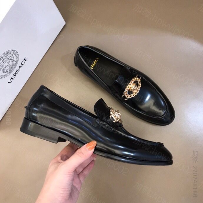 VERSACE范思哲 高端真皮大底经典男士商务皮鞋 原单范思哲皮鞋 