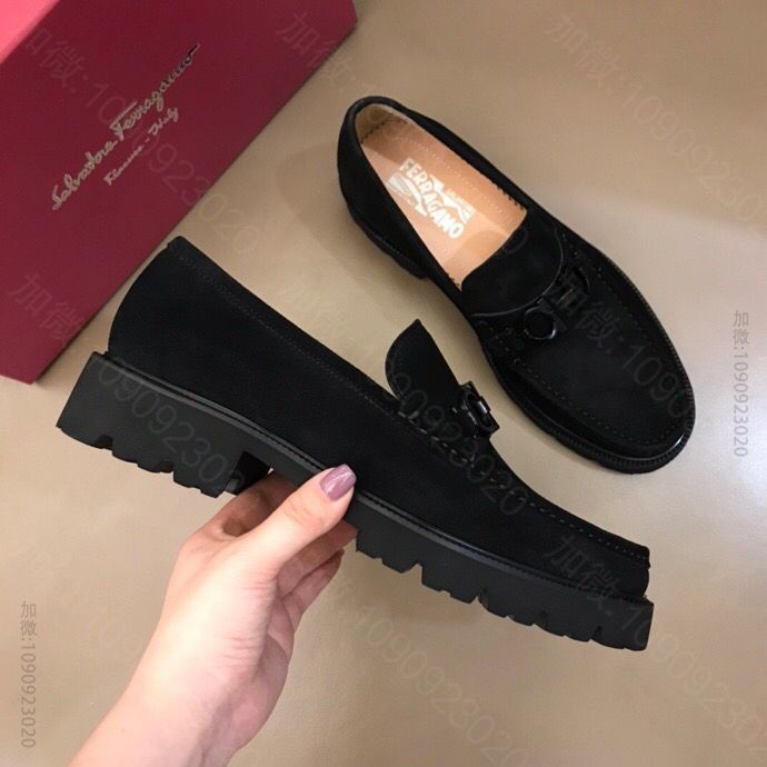 Ferragamo菲拉格慕 进口头层软面牛皮F 高端男士商务休闲皮鞋
