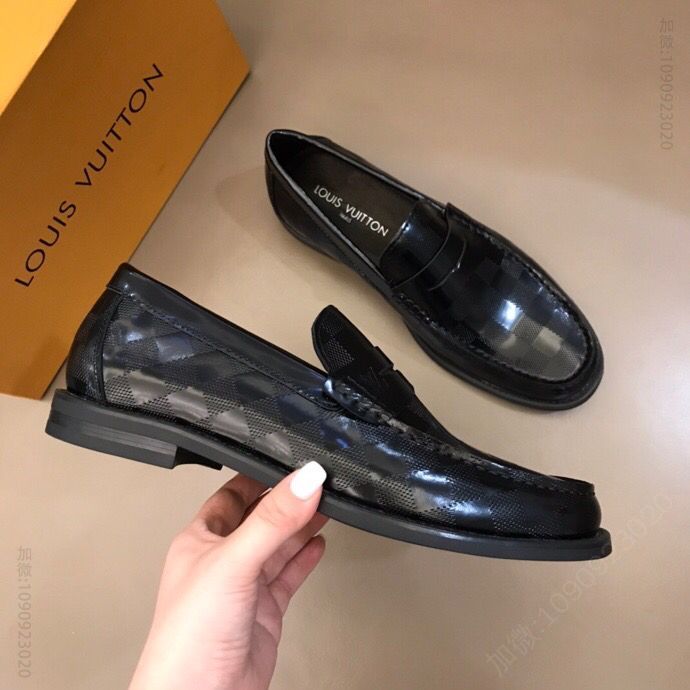 LV/路易威登 进口原版材质经典细扣高端男士商务皮鞋
