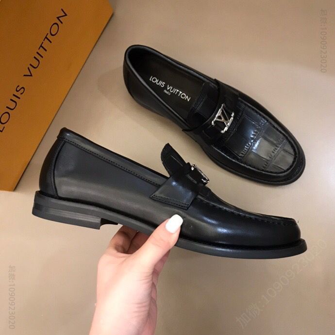 LV/路易威登 进口原版材质经典细扣高端男士商务皮鞋