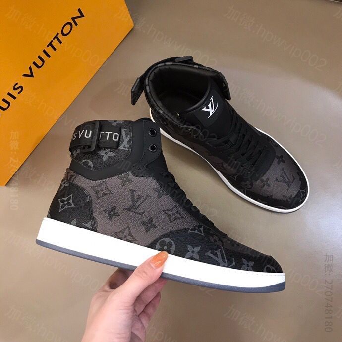 LV/路易威登 LV2023秋冬男士Rivoli 运动靴 路易威登男士高帮鞋 