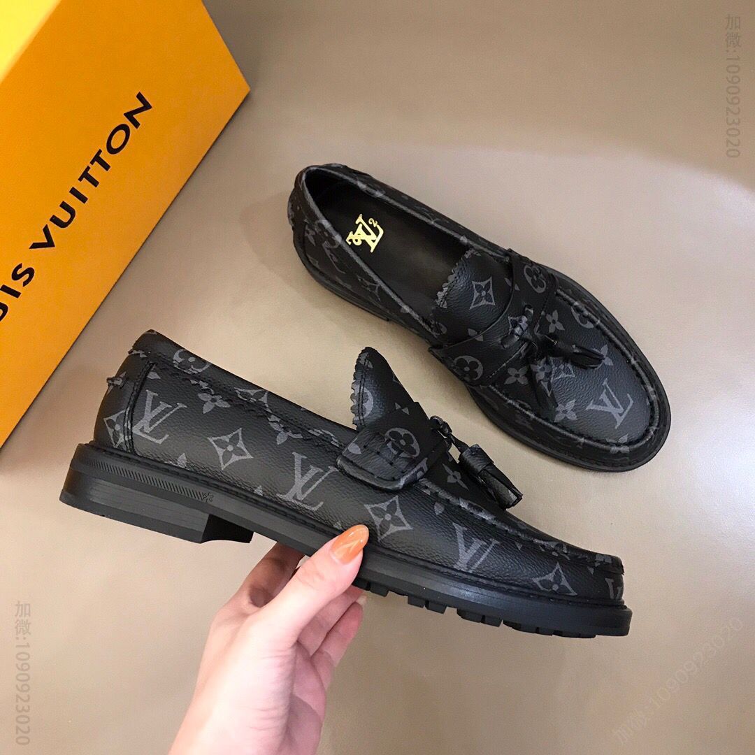 LV/路易威登 L 奢品 男士正装休闲乐福鞋