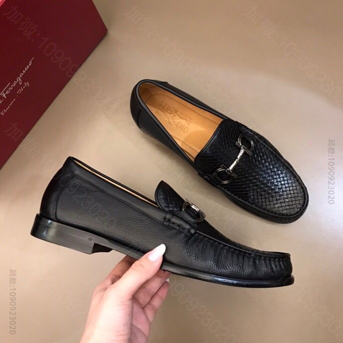 Ferragamo菲拉格慕 进口头层软面牛皮F 高端男士商务休闲皮鞋