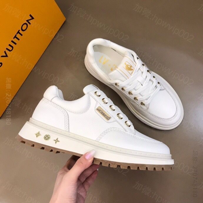 LV/路易威登 进口荔枝纹软面小牛皮LV奢品男士Abbesses运动鞋 LV男士运动鞋 