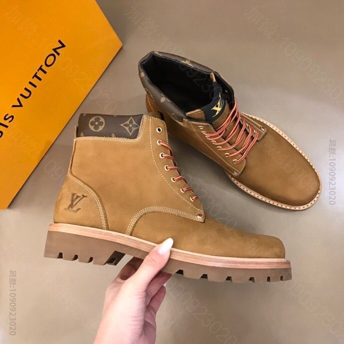 LV/路易威登 小牛皮L 奢品男士高帮Oberkampf 及踝靴
