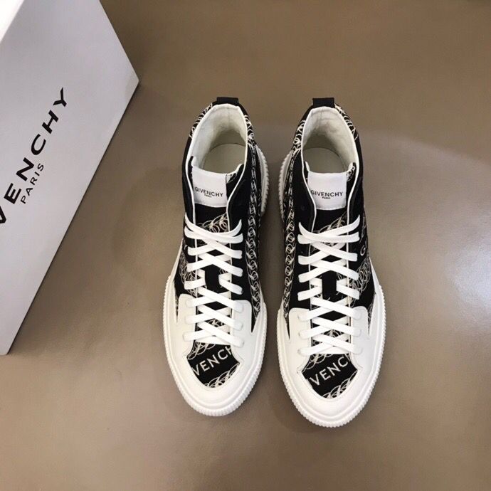 Givenchy 纪梵希 选用进口帆布新款logo侧印高帮运动鞋