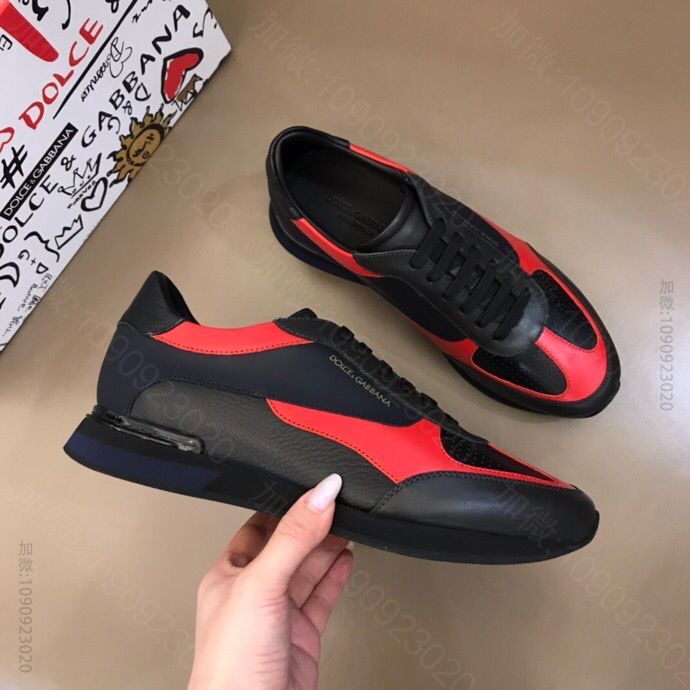 D&G杜嘉班纳 头层柔软小牛皮D& G 新品奢潮运动鞋