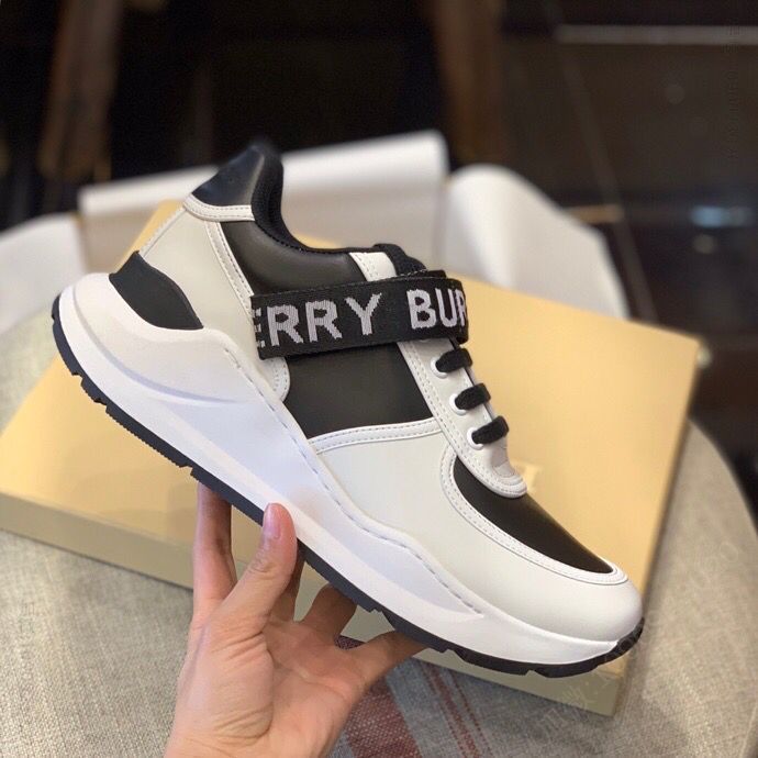 Burberry巴宝莉 采用平滑皮革与尼龙男士双色运动鞋