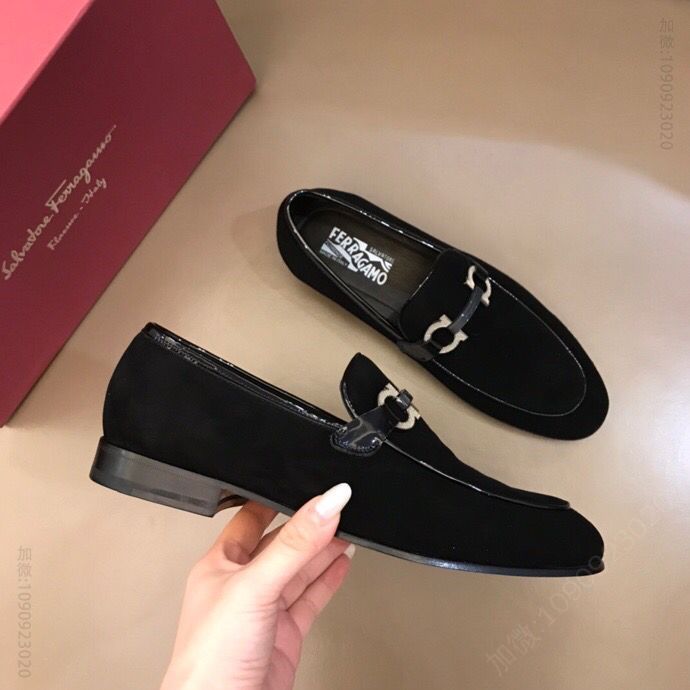 Ferragamo 菲拉格慕 F 高端版本、进口头层牛皮男士商务皮鞋