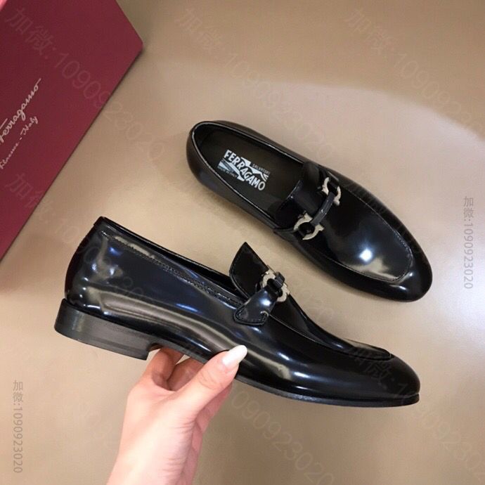 Ferragamo 菲拉格慕 F 高端版本、进口头层牛皮男士商务皮鞋