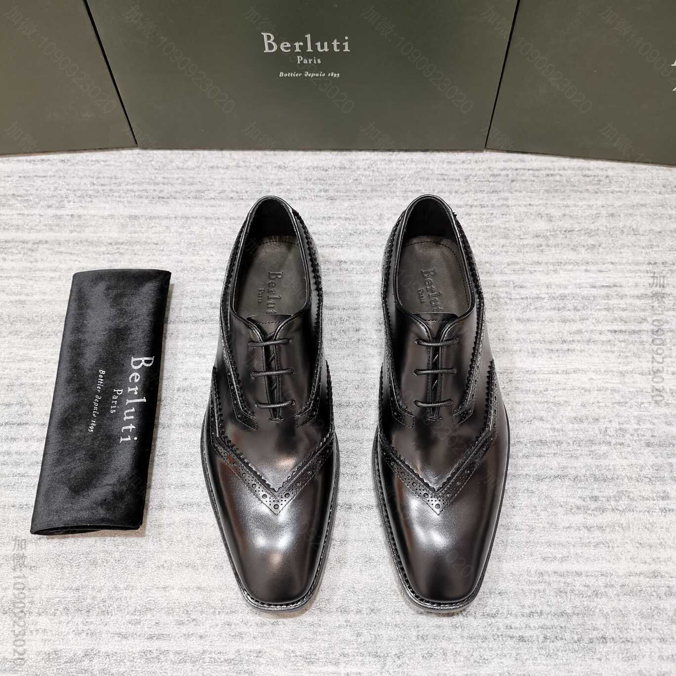 Berlui/布鲁缇 固特异正装皮鞋 高端精品手工擦色男士皮鞋
