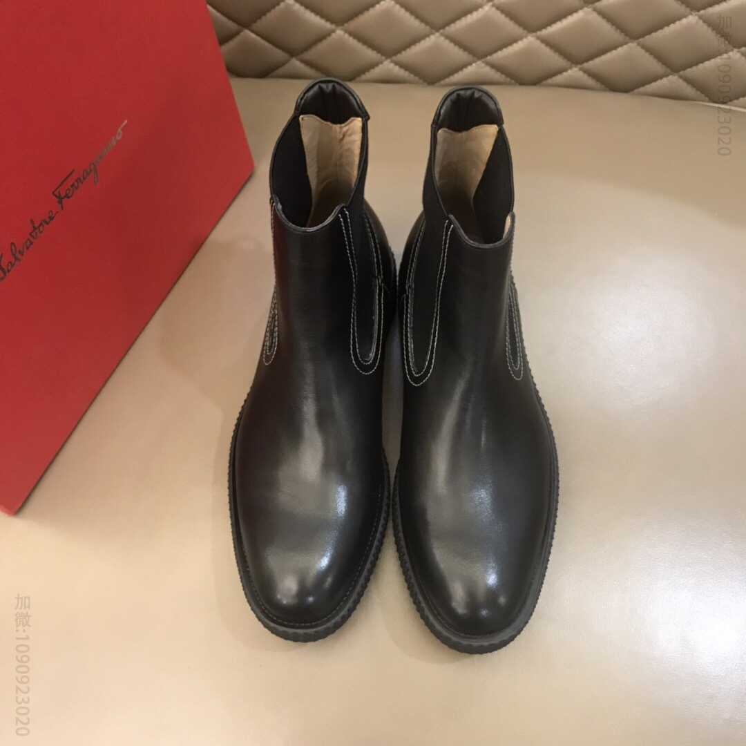 Ferragamo菲拉格慕男士秋冬高帮靴 精品菲拉格慕短靴