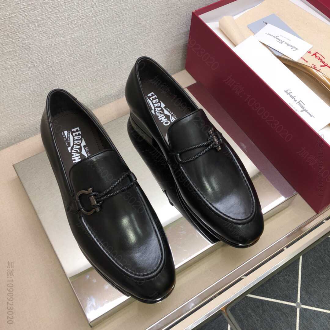 菲拉格慕(Ferragamo)固特异手工款！全系真皮注朔大底男士正装皮鞋