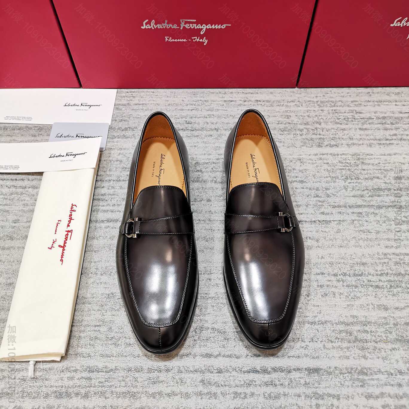 Ferragamo/菲拉格慕 手工手工擦色精品男士皮鞋