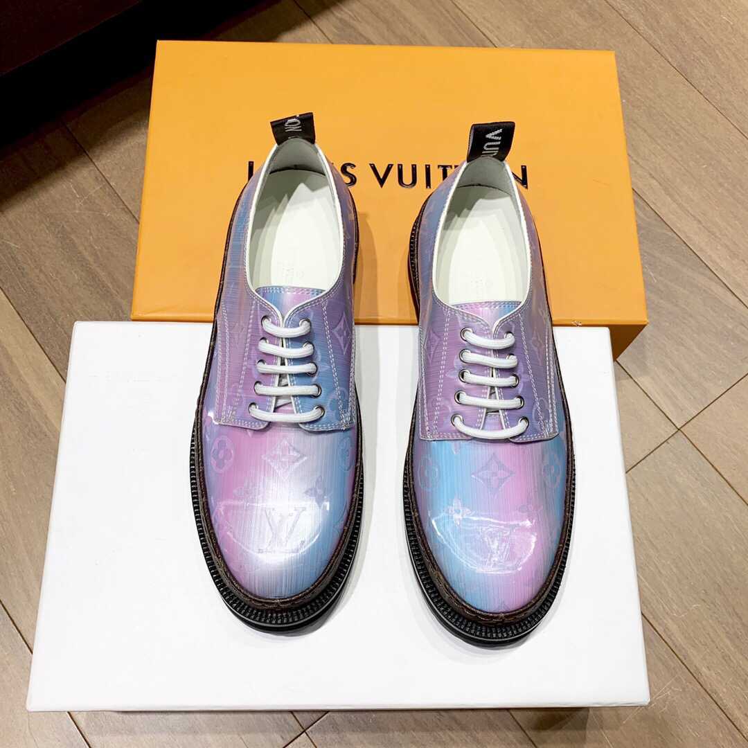 Louis Vuitton路易威登 进口特殊材料原版进口牛皮内里垫脚男士皮鞋