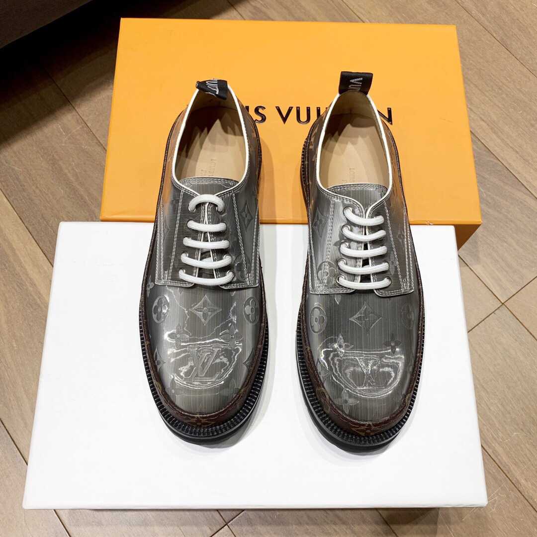 精仿LV男士皮鞋 Louis Vuitton路易威登 进口特殊材料原版进口牛皮内里垫脚男士皮鞋 精品LV男士皮鞋 