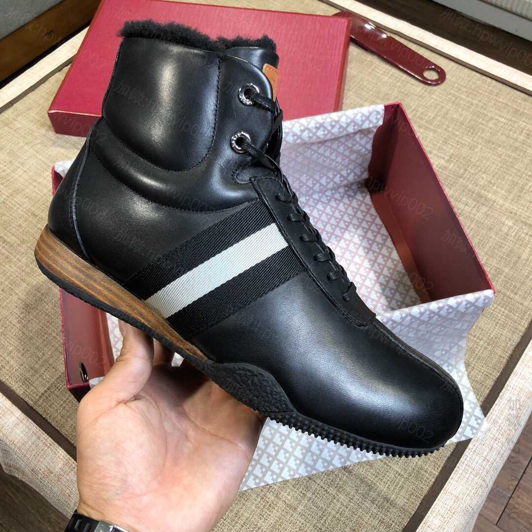 精仿巴利男士短靴 新品 Bally澳洲进口皮毛一体 保暖靴 精仿巴利短靴 